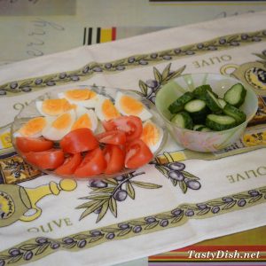 салат из тунца с овощами