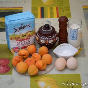 заливной пирог с абрикосами рецепт с фото