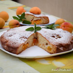 заливной пирог с абрикосами рецепт с фото