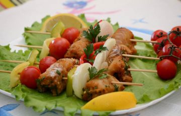 рыбный шашлык в имбирном маринаде