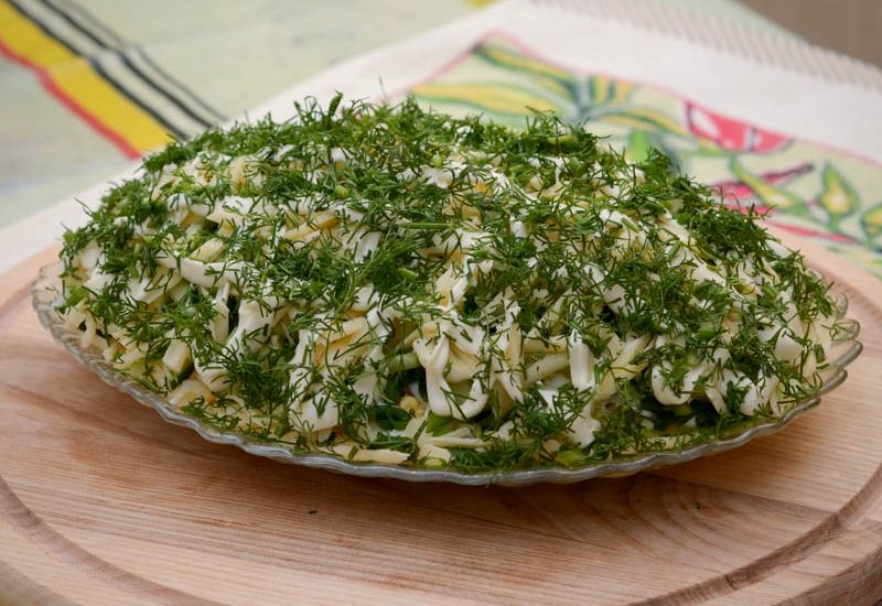 вкусный салат сельдь под зеленой шубой рецепт с фото