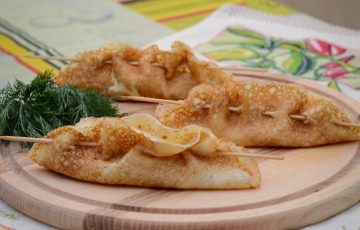 вкусные блины с сыром и зеленью фото