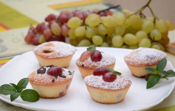 вкусный кекс с виноградом рецепт с фото