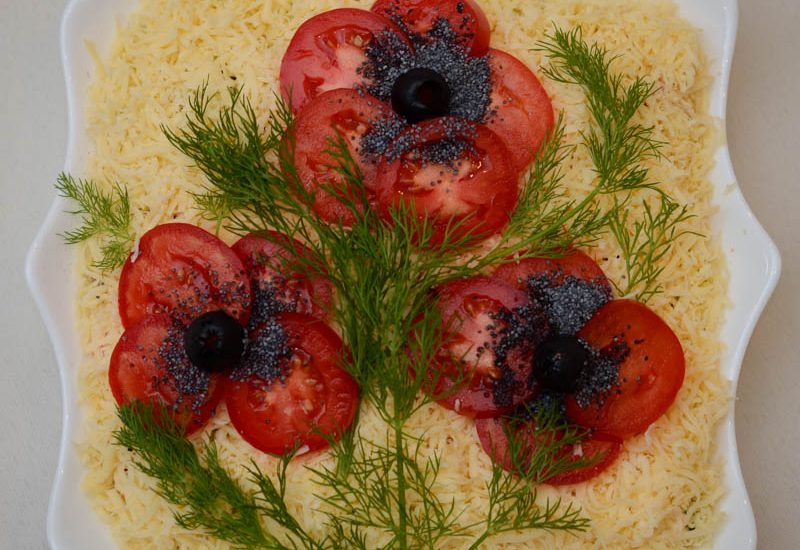 вкусный салат "красные маки" рецепт с фото