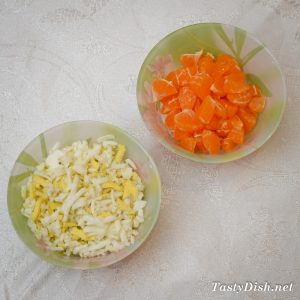 вкусный салат с мандаринами рецепт с фото