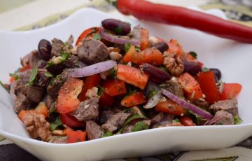 грузинский салат тбилиси с красной фасолью и говядиной рецепт с фото пошагово