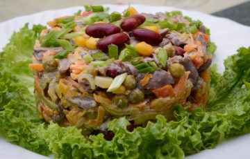 вкусный салат из куриных сердечек рецепт с фото пошагово