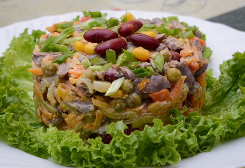 вкусный салат из куриных сердечек рецепт с фото пошагово