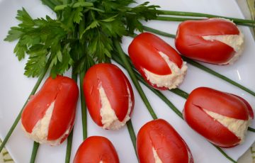 вкусная закуска из помидоров красные тюльпаны рецепт с фото пошагово