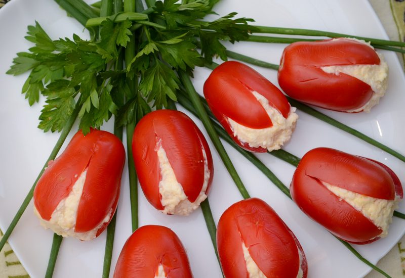 вкусная закуска из помидоров красные тюльпаны рецепт с фото пошагово